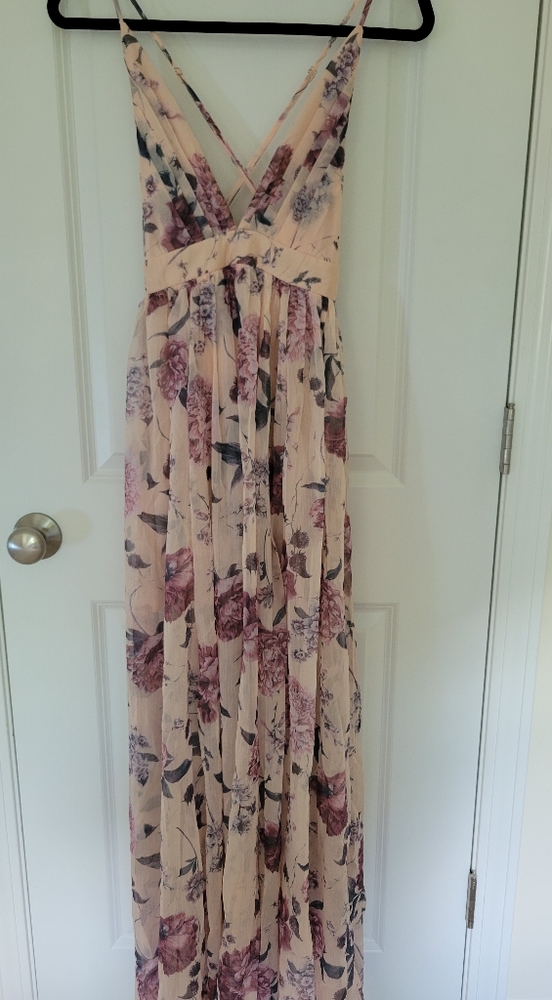 Pink floral maxi